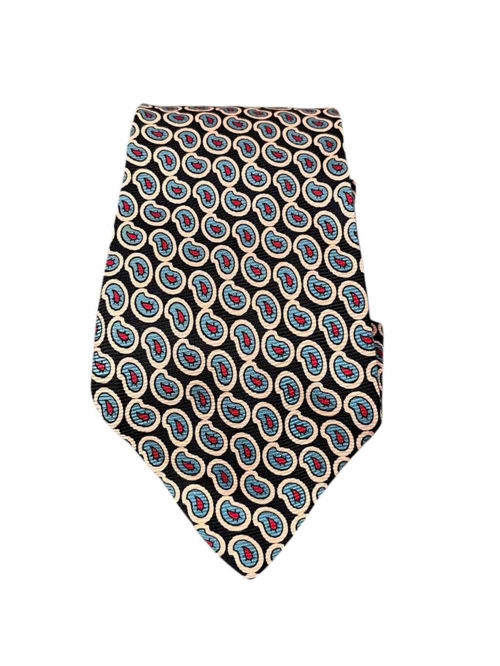 VTG POLO Ralph Lauren Silk Tie Brown Pink Blue USA Made Classic Neck Tie